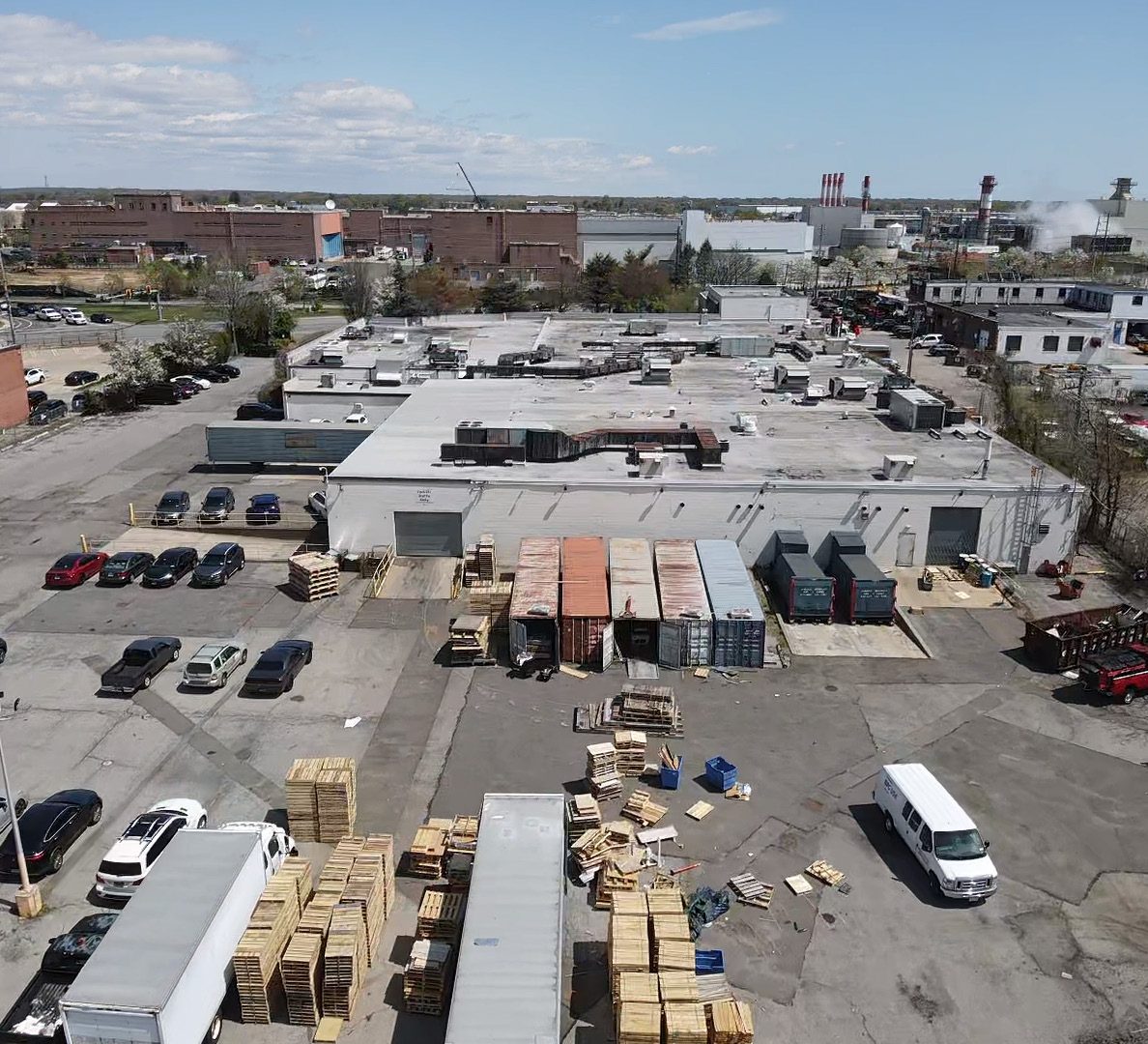 Industrial outdoor storage yard on Long Island